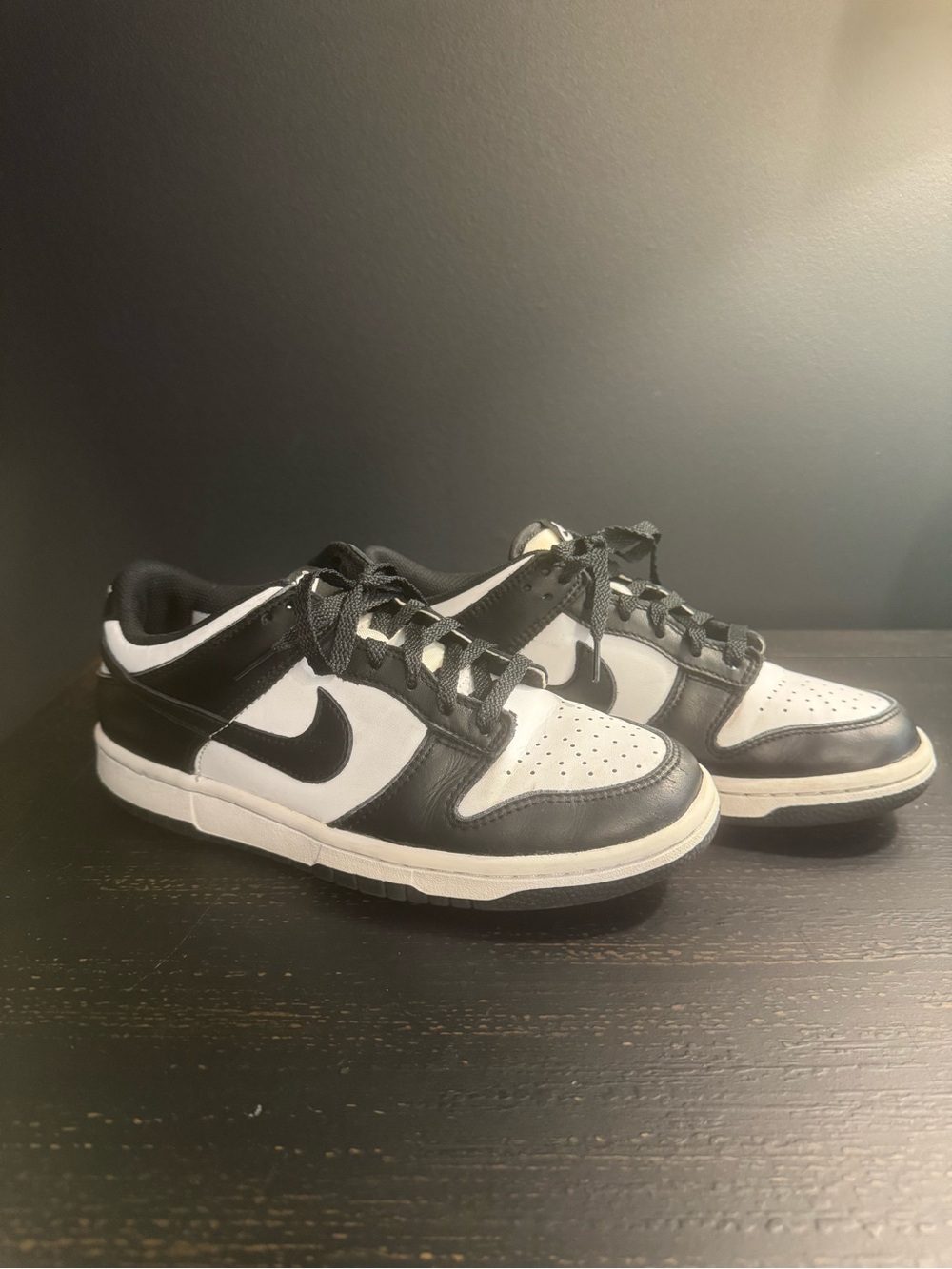 Used Nike Dunk Low White/Black “Panda Dunks” Size Youth 5.5Y